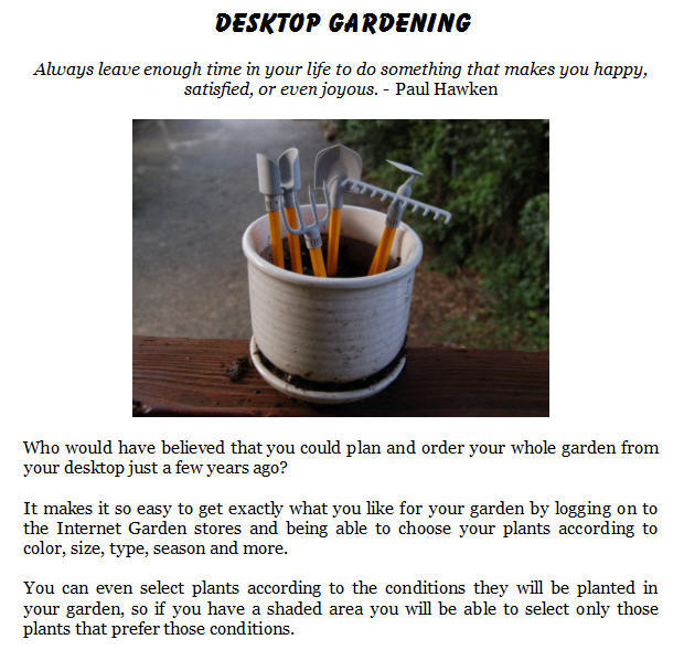 Gardening From Your Desk